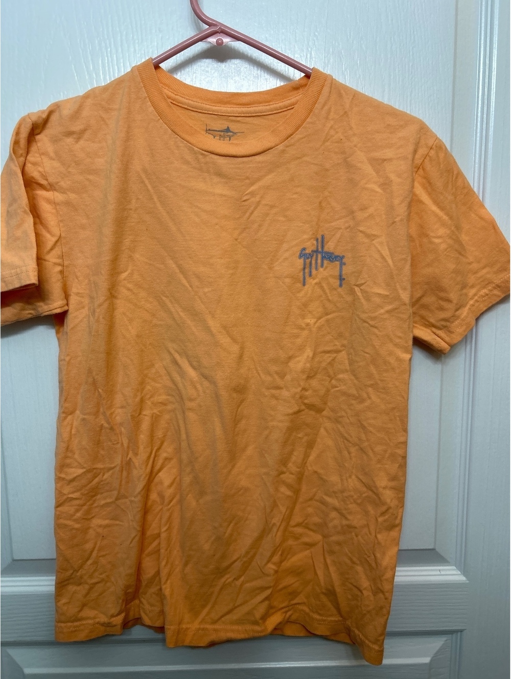 Guy Harvey Classic Fit Orange Graphic T-Shirt Size Small